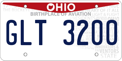 OH license plate GLT3200