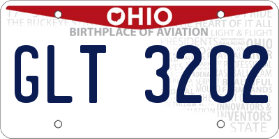 OH license plate GLT3202
