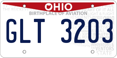 OH license plate GLT3203