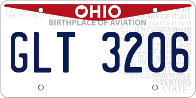 OH license plate GLT3206