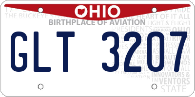 OH license plate GLT3207