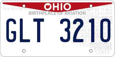OH license plate GLT3210