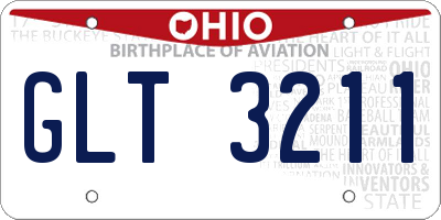 OH license plate GLT3211