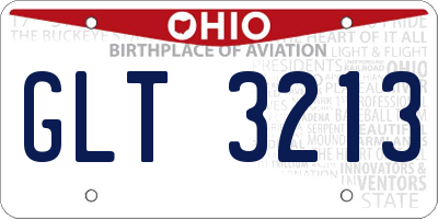 OH license plate GLT3213