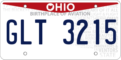 OH license plate GLT3215
