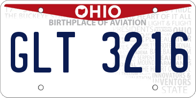 OH license plate GLT3216