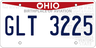 OH license plate GLT3225