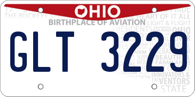 OH license plate GLT3229