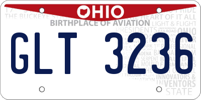 OH license plate GLT3236
