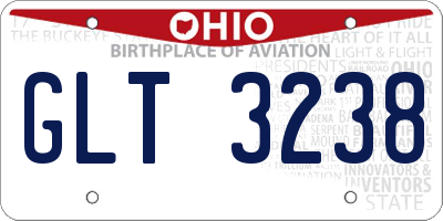 OH license plate GLT3238