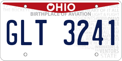 OH license plate GLT3241