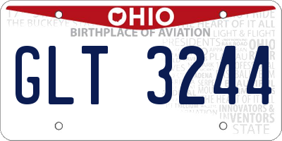 OH license plate GLT3244