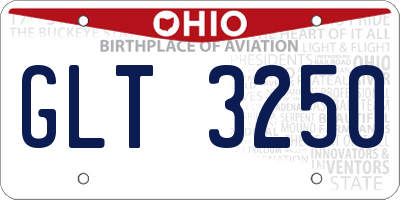 OH license plate GLT3250