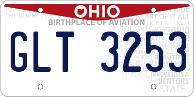 OH license plate GLT3253