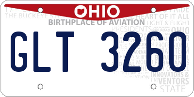 OH license plate GLT3260