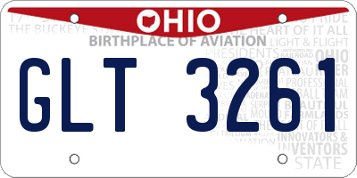 OH license plate GLT3261