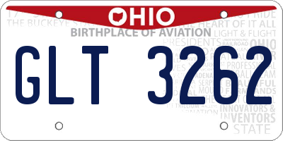 OH license plate GLT3262
