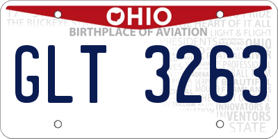 OH license plate GLT3263