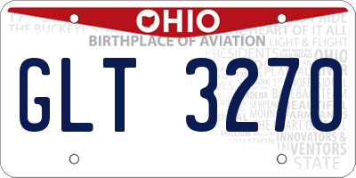 OH license plate GLT3270