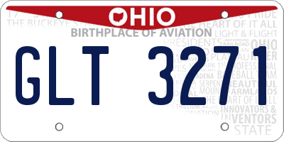 OH license plate GLT3271