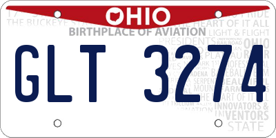 OH license plate GLT3274