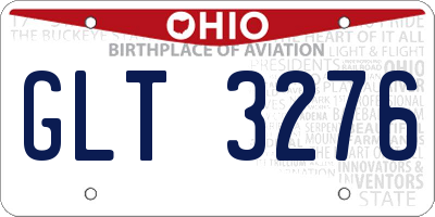 OH license plate GLT3276