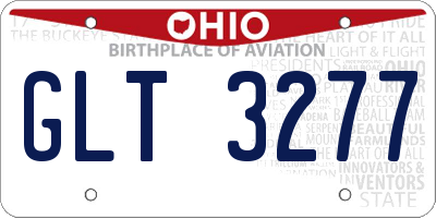 OH license plate GLT3277