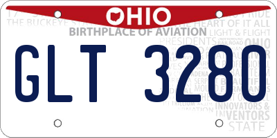 OH license plate GLT3280
