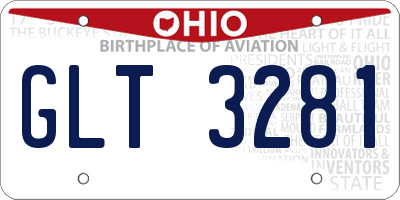 OH license plate GLT3281