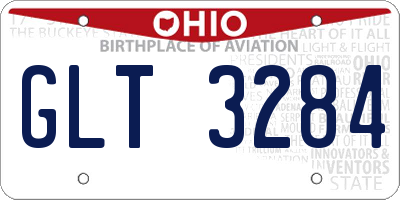 OH license plate GLT3284