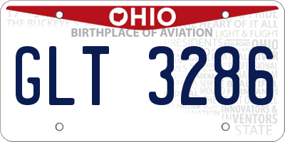 OH license plate GLT3286