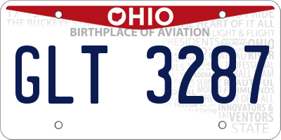 OH license plate GLT3287