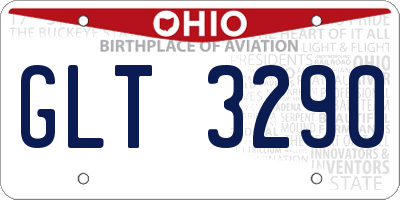 OH license plate GLT3290
