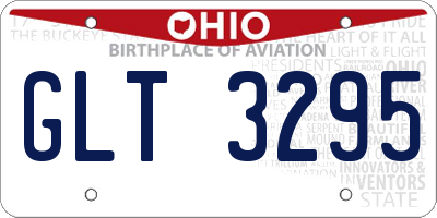 OH license plate GLT3295