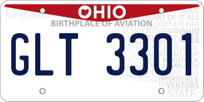 OH license plate GLT3301