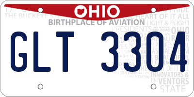 OH license plate GLT3304