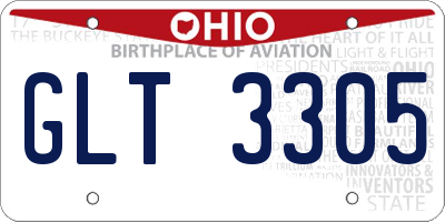 OH license plate GLT3305