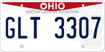 OH license plate GLT3307