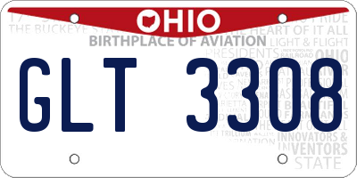 OH license plate GLT3308