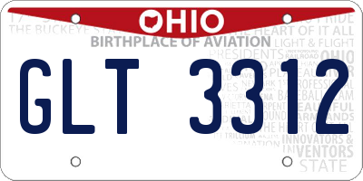 OH license plate GLT3312
