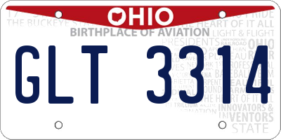 OH license plate GLT3314