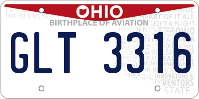 OH license plate GLT3316