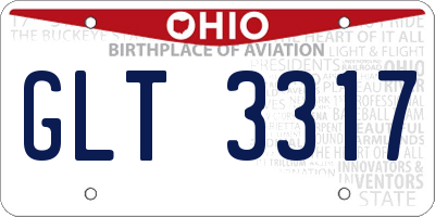 OH license plate GLT3317