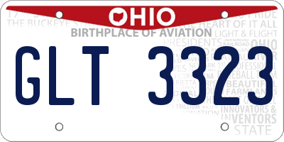 OH license plate GLT3323