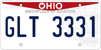 OH license plate GLT3331