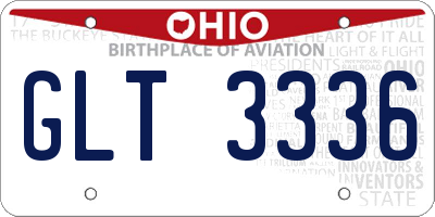OH license plate GLT3336