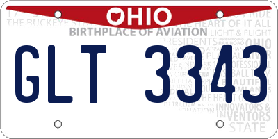 OH license plate GLT3343