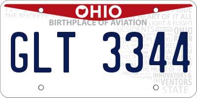 OH license plate GLT3344