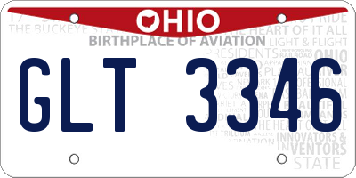 OH license plate GLT3346
