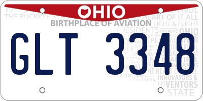 OH license plate GLT3348